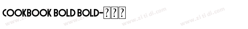 Cookbook Bold Bold字体转换
